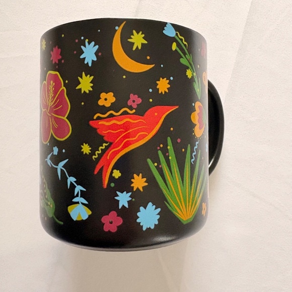 Starbucks Manuela Guillen 2023 Black Floral Mug 14 oz Microwave/Dishwasher Safe - Picture 1 of 9